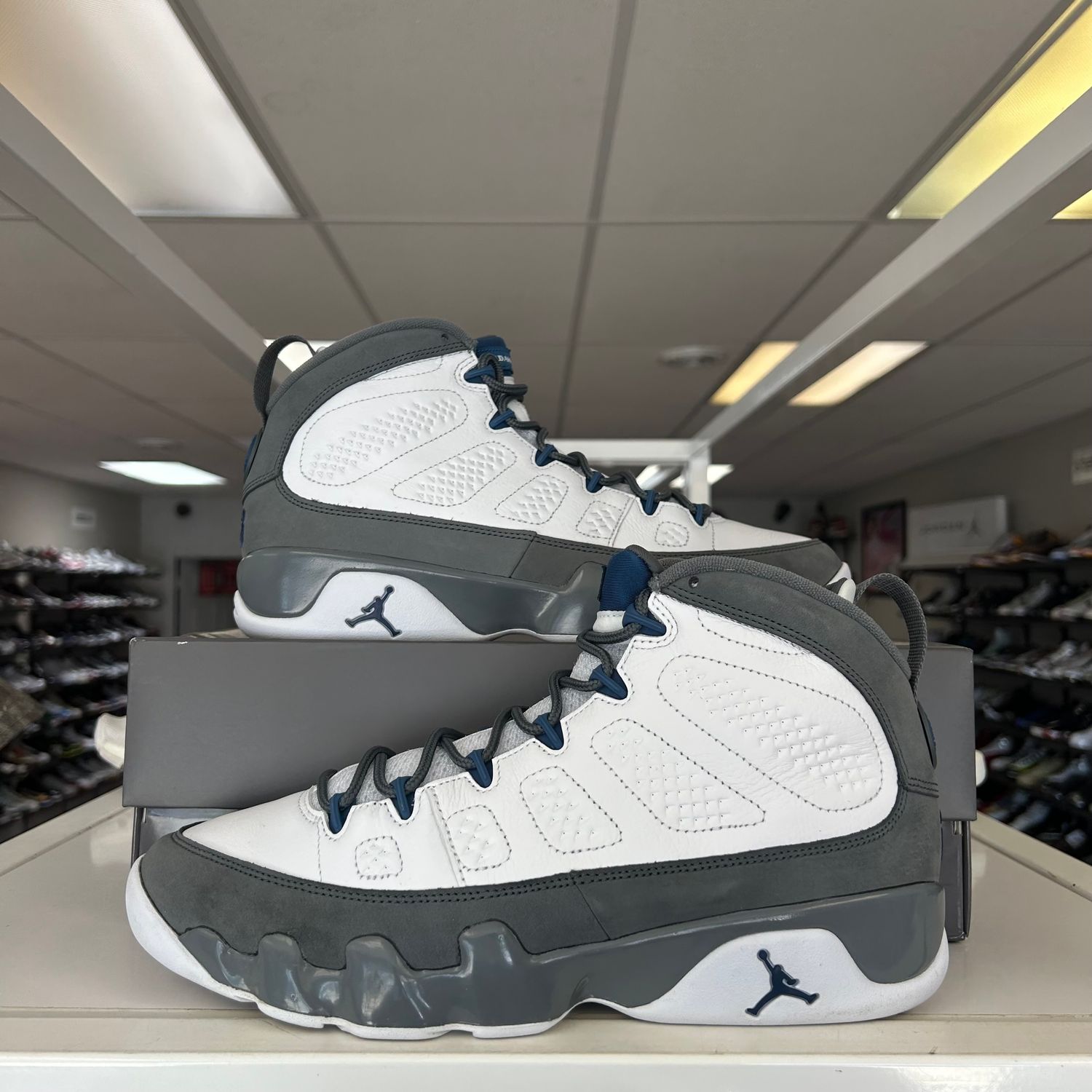 PO AIR JORDAN 9 RETRO FLINT GREY FRENCH BLUE (2026) (Sx) SIZE 10.5