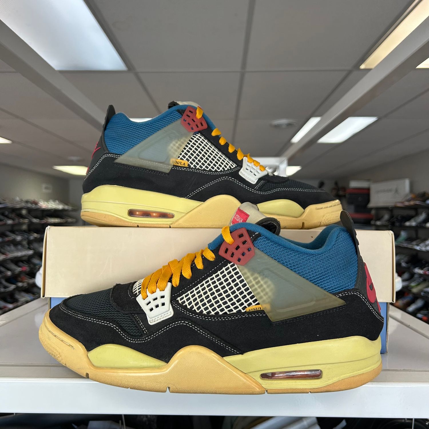 PO AIR JORDAN 4 RETRO UNION OFF NOIR (NO INSOLES) SIZE 13
