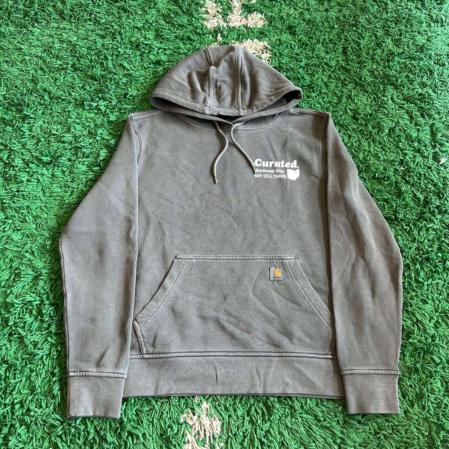 NEW WOMEN'S CURATED CARHARTT 5 YEARS HOODIE WASHED GREY