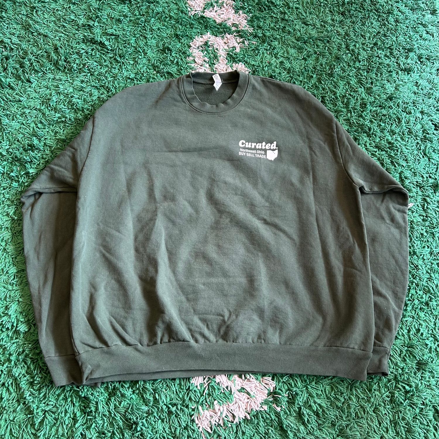 NEW CURATED 5 YEARS CREWNECK FOREST GREEN