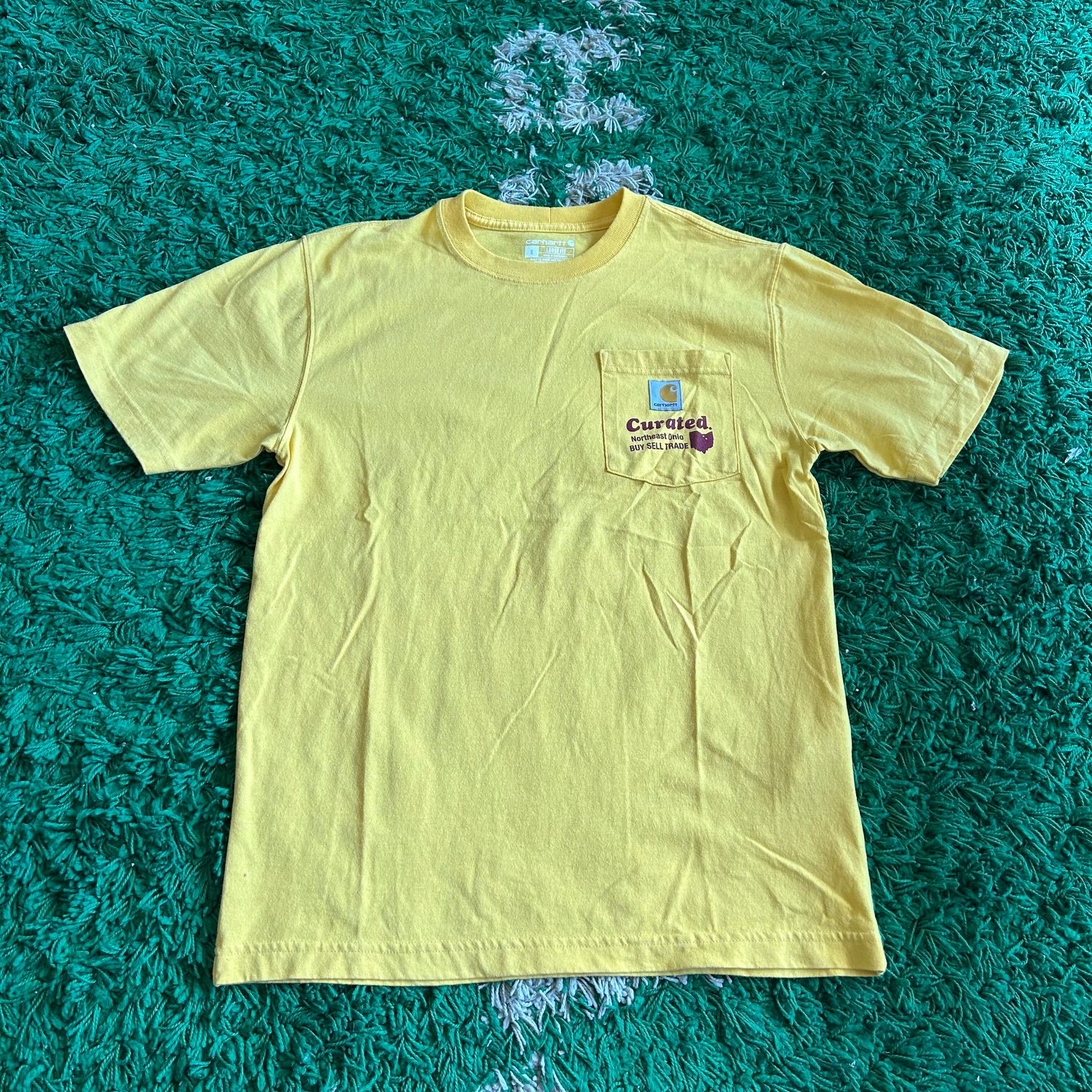 NEW CURATED CARHARTT 2 STORE TEE YELLOW