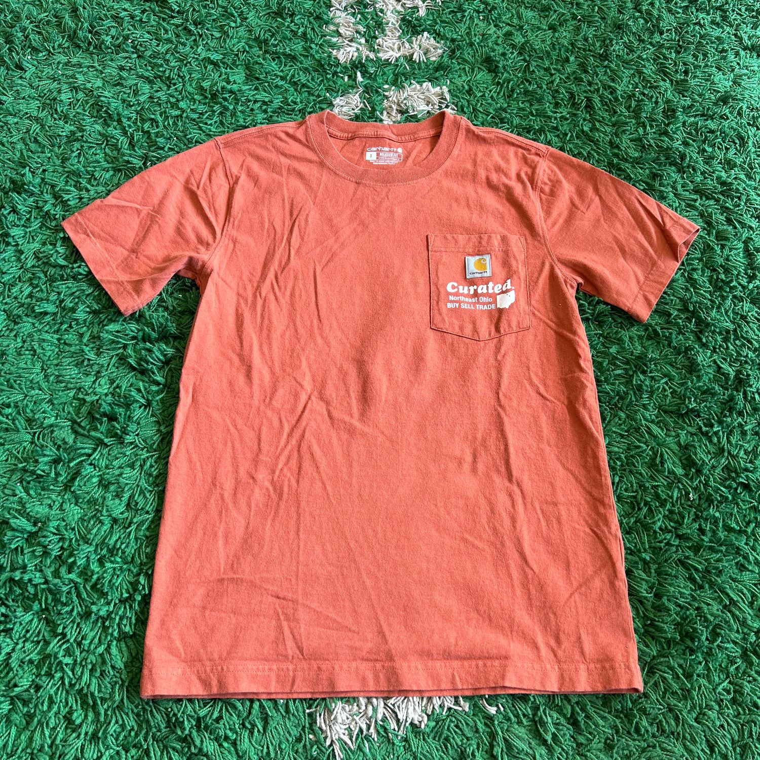 NEW CURATED CARHARTT 2 STORE TEE CLAY RED