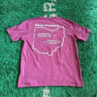 NEW CURATED CARHARTT 2 STORE TEE RASPBERRY HEATHER