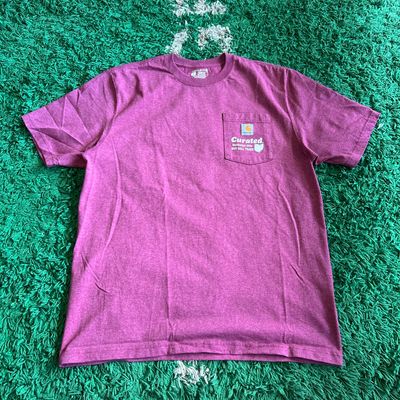 NEW CURATED CARHARTT 2 STORE TEE RASPBERRY HEATHER
