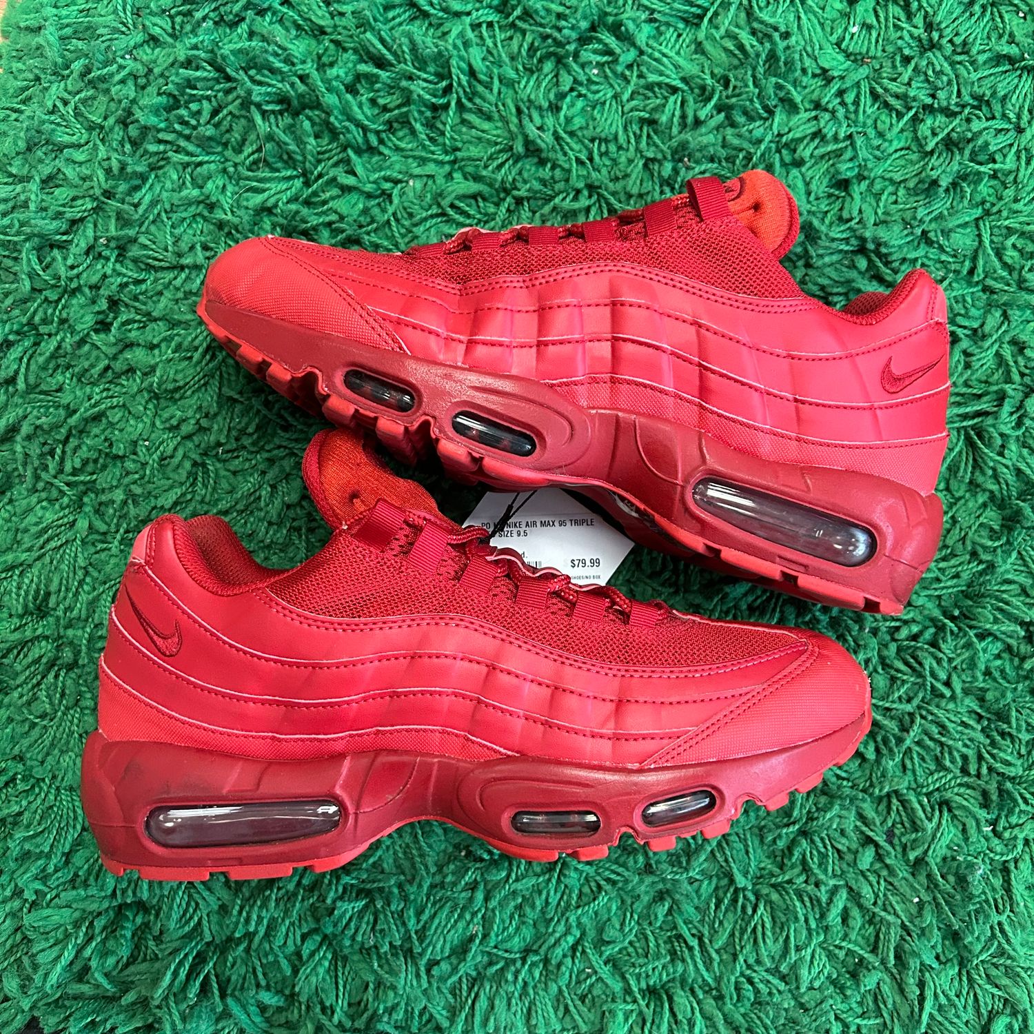 PO NB NIKE AIR MAX 95 TRIPLE RED SX SIZE 9.5