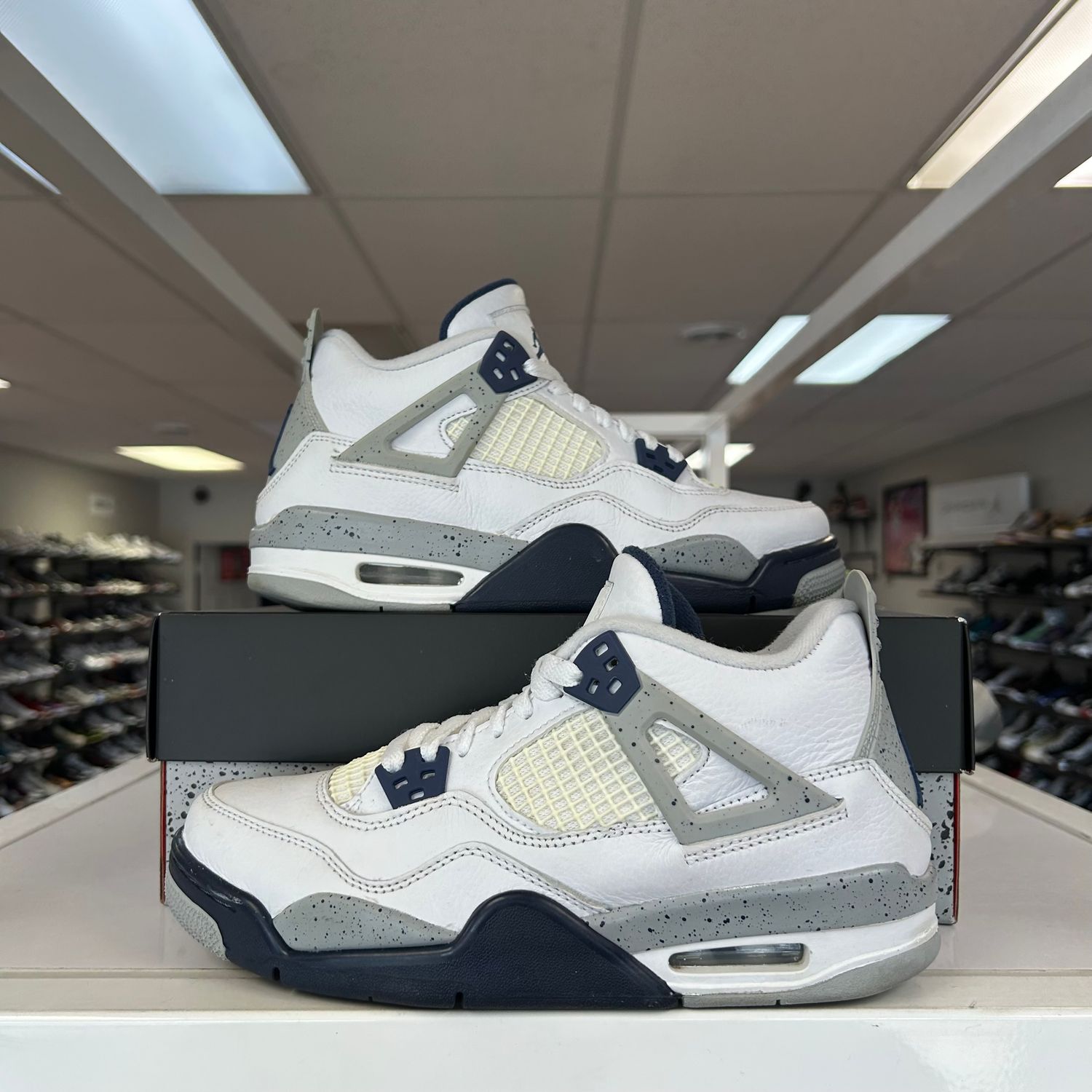 PO2 AIR JORDAN 4 MIDNIGHT NAVY SX  SIZE 6.5Y
