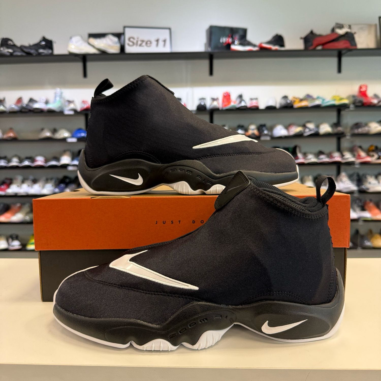 NEW NIKE AIR ZOOM FLIGHT THE GLOVE BLACK WHITE OG