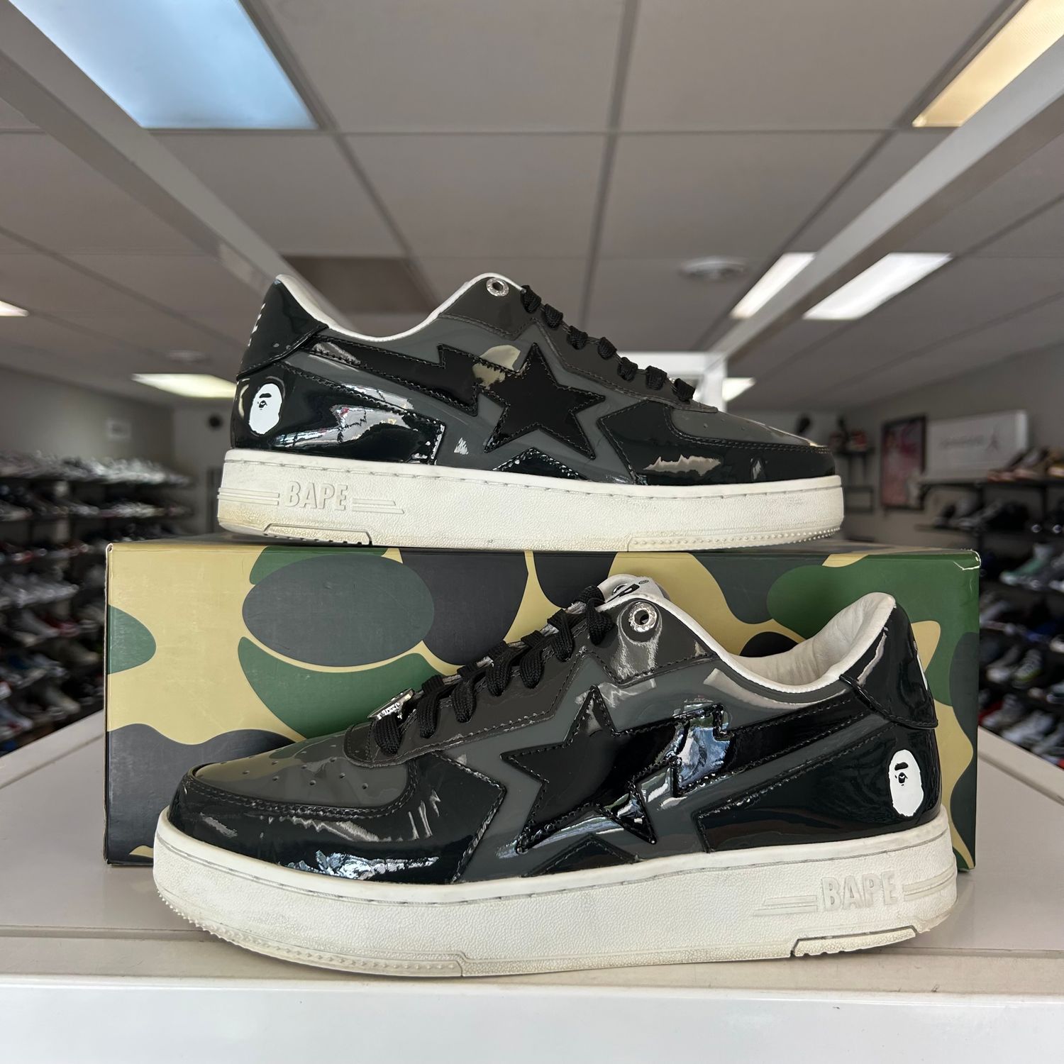 PO A BATHING APE BAPE STA ICON M2 BLACK (SX) SIZE 8