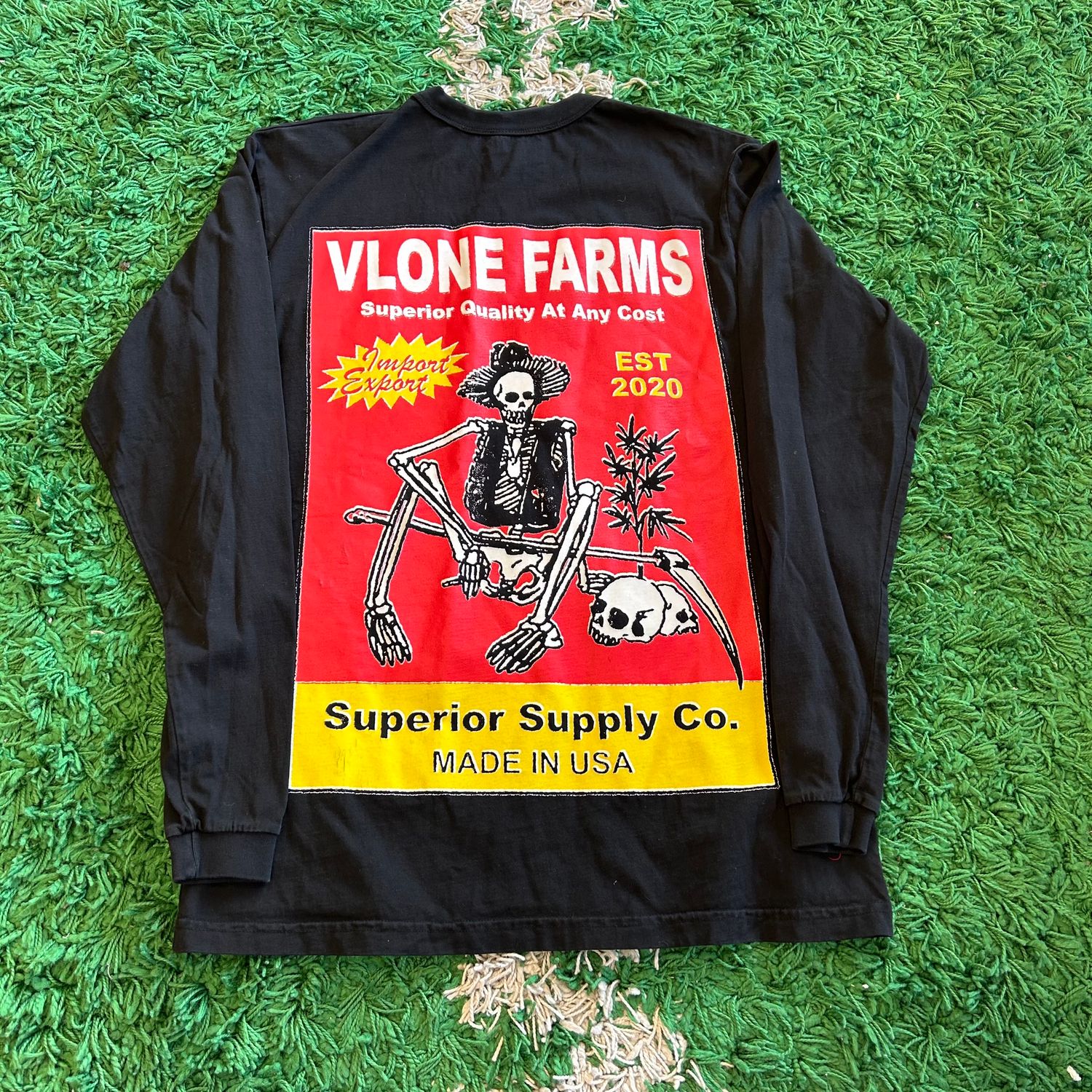 PO VLONE FARMS SKELTON T-SHIRT (SX) SIZE M