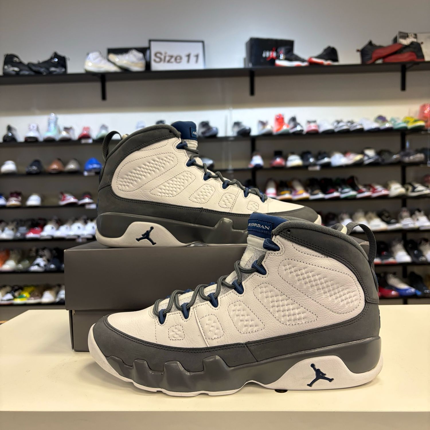 PO2 AIR JORDAN 9 RETRO FLINT GREY FRENCH BLUE (2026)  SIZE 10.5