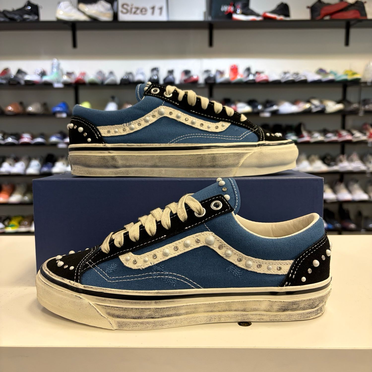 PO VANS PREMIUM OLD SKOOL 36 PEARLIZED NAVY BLUE SX SIZE 8