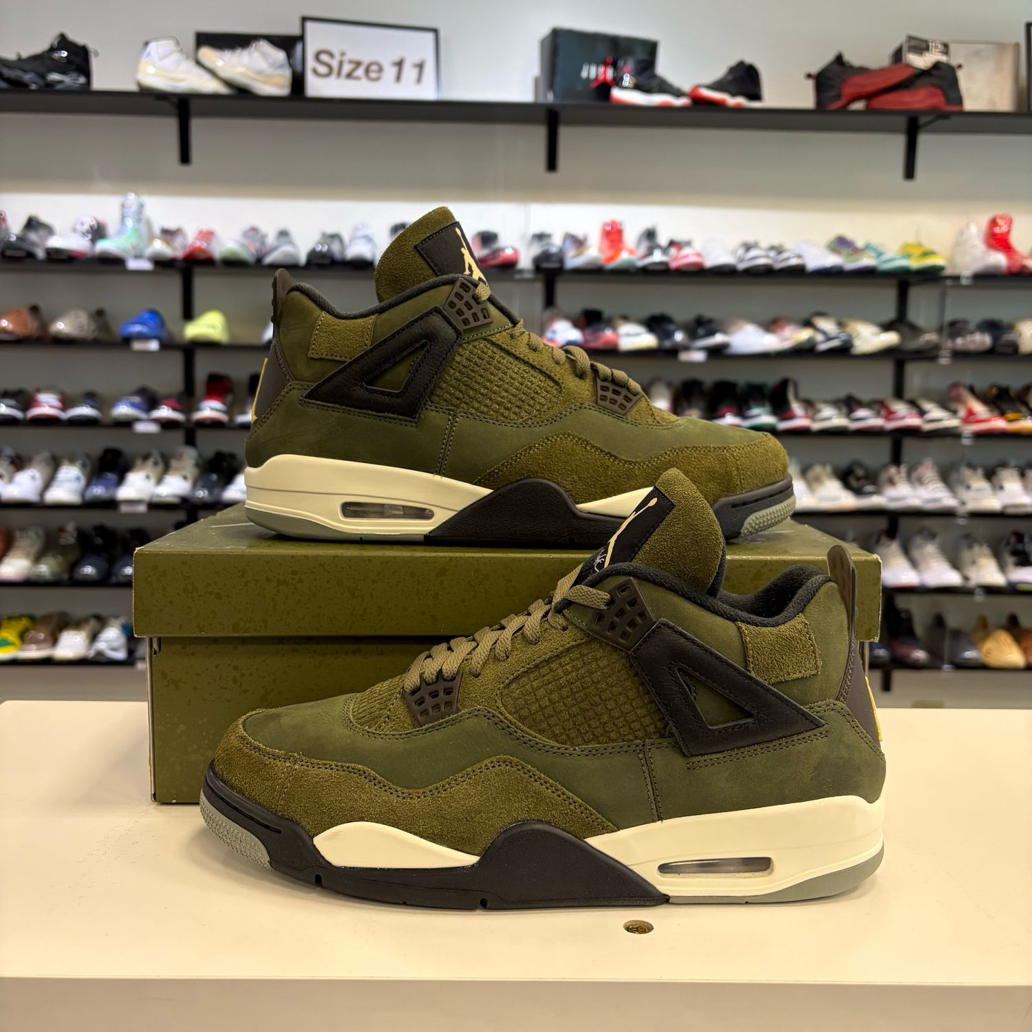 PO2 AIR JORDAN 4 CRAFT MEDIUM OLIVE SIZE 11.5