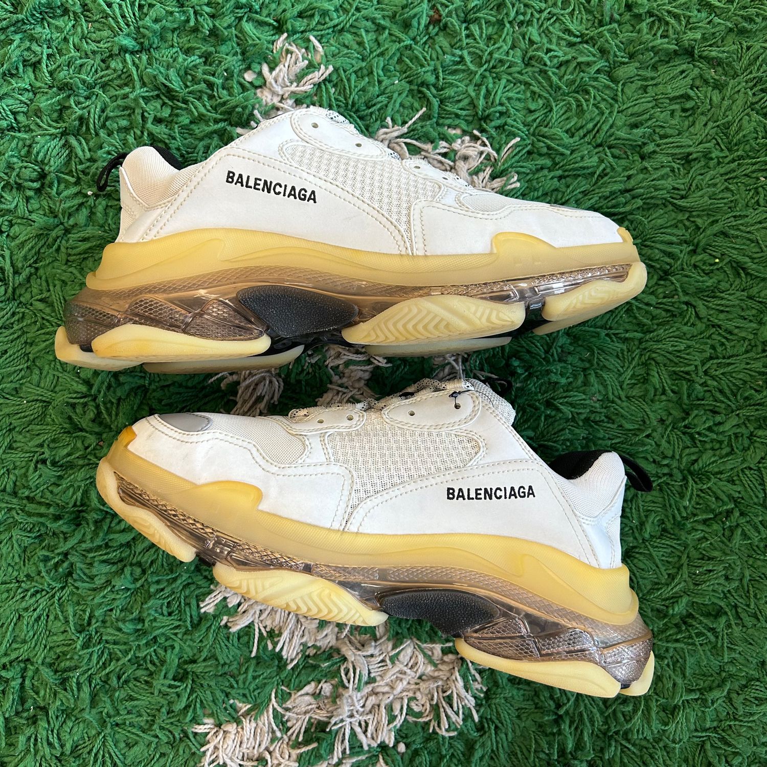 PO NB BALENCIAGA TRACK SNEAKER OFF WHITE CLEAR SOLE (SX) SIZE 12US