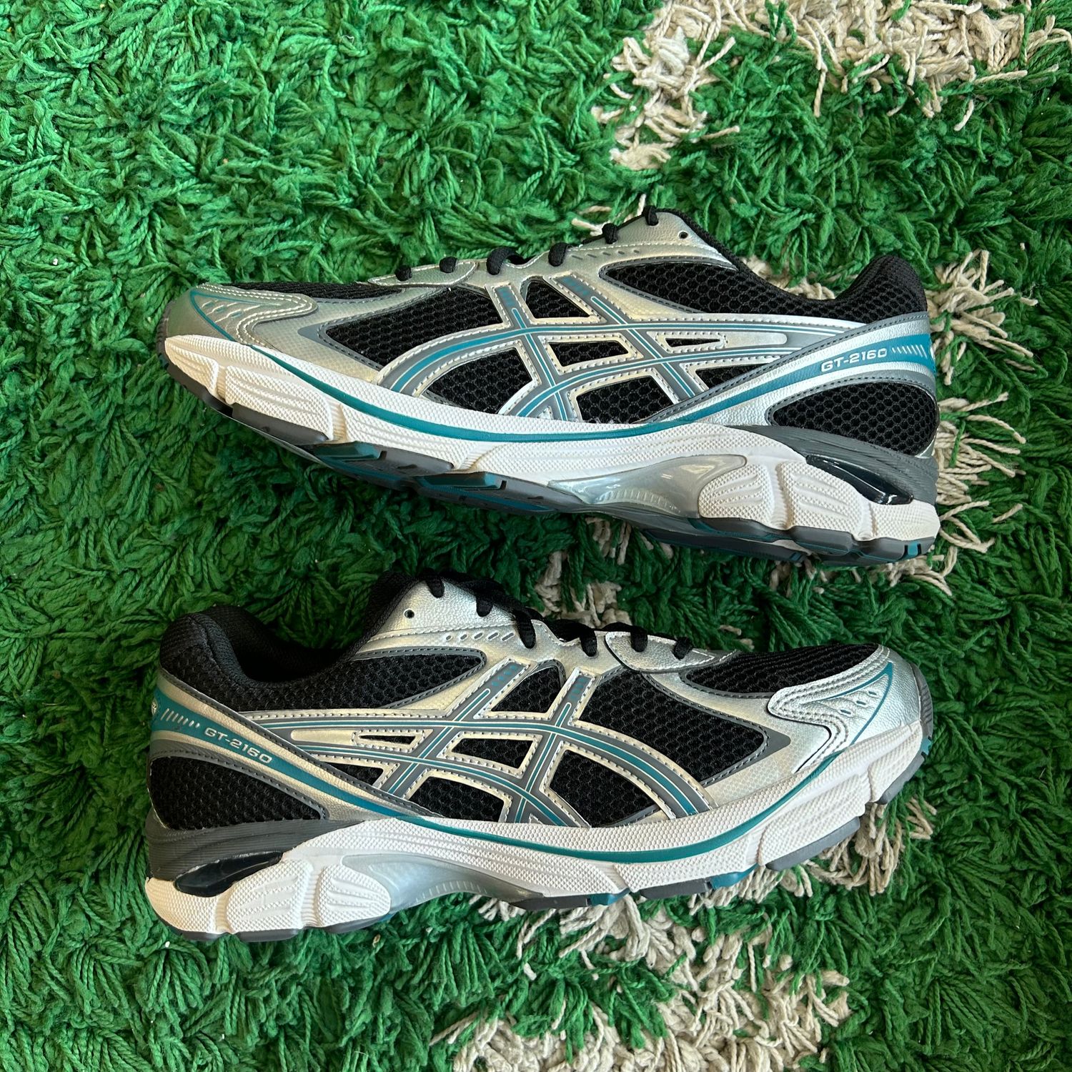 PO NB ASICS GT-2160 BLACK SILVER TEAL (SX) SIZE 10