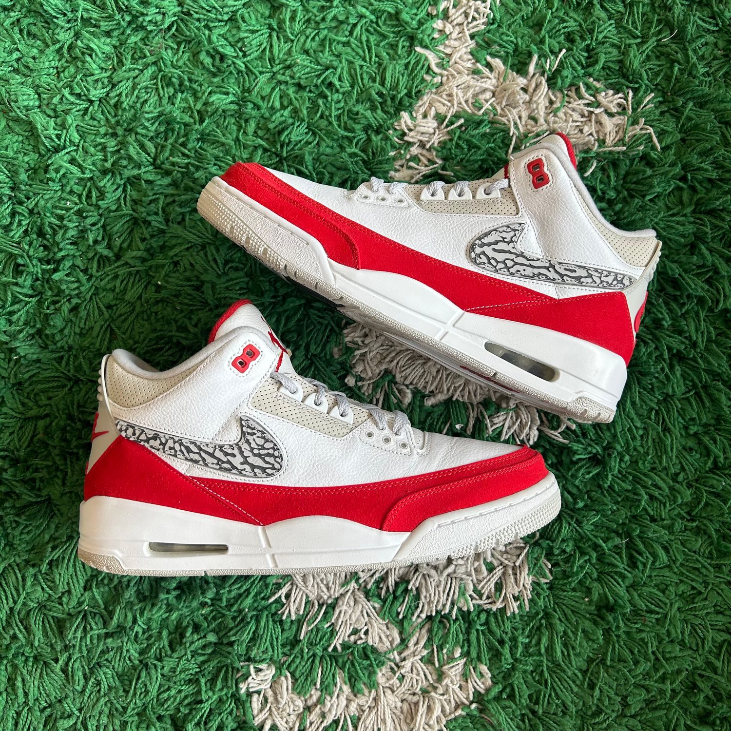 PO NB AIR JORDAN 3 RETRO TINKER WHITE UNIVERSITY RED (SX) SIZE 12