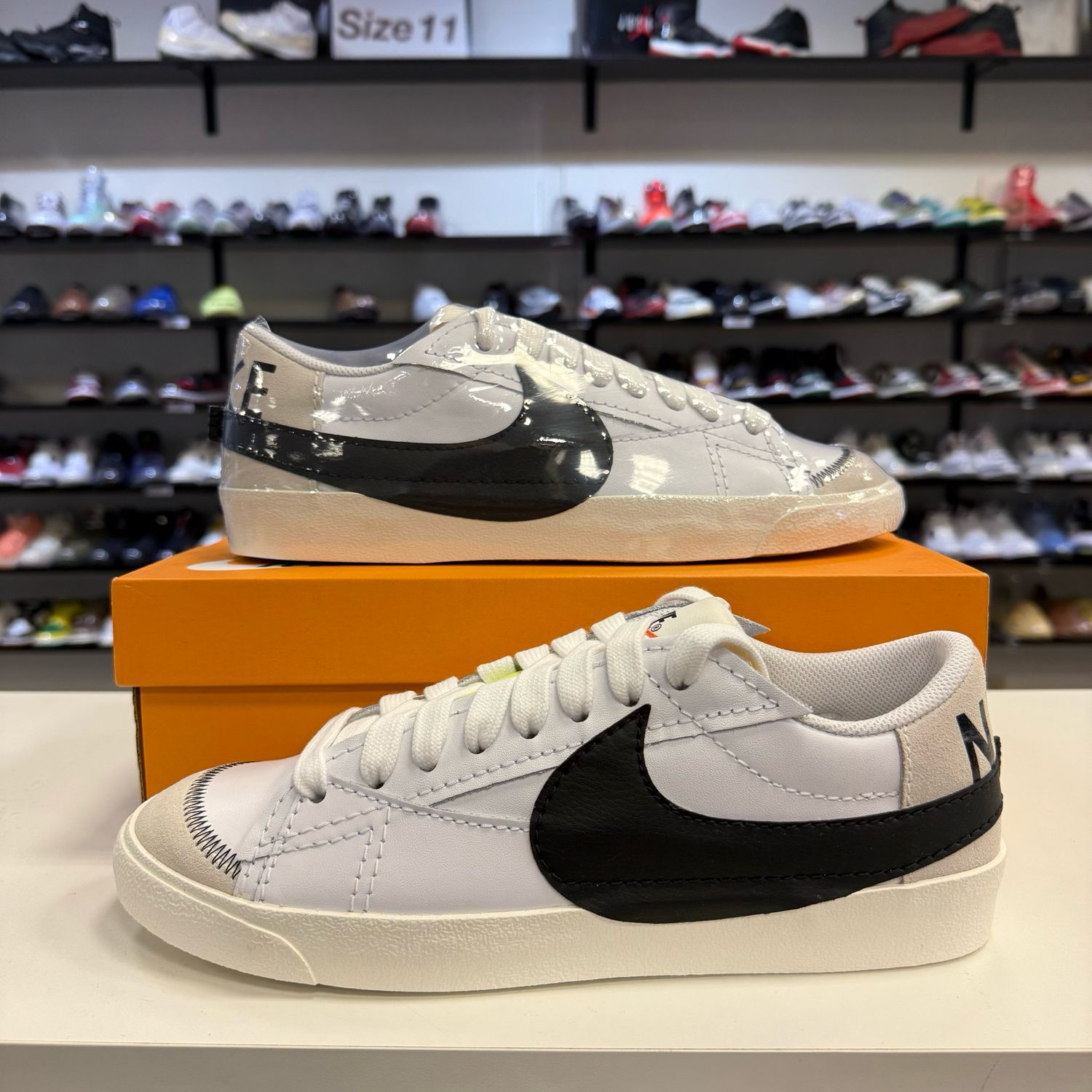 NEW NIKE BLAZER LOW 77 JUMBO WHITE BLACK SAIL SIZE 11