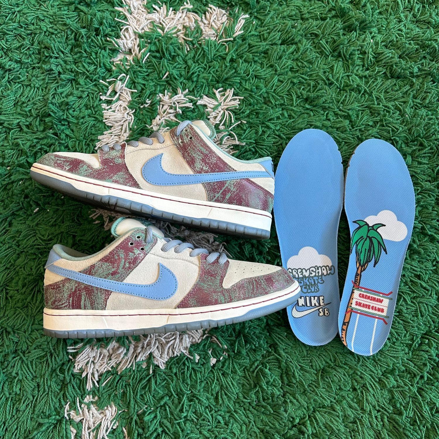 PO NB NIKE SB DUNK LOW CRENSHAW SKATE CLUB (SX) SIZE 10.5