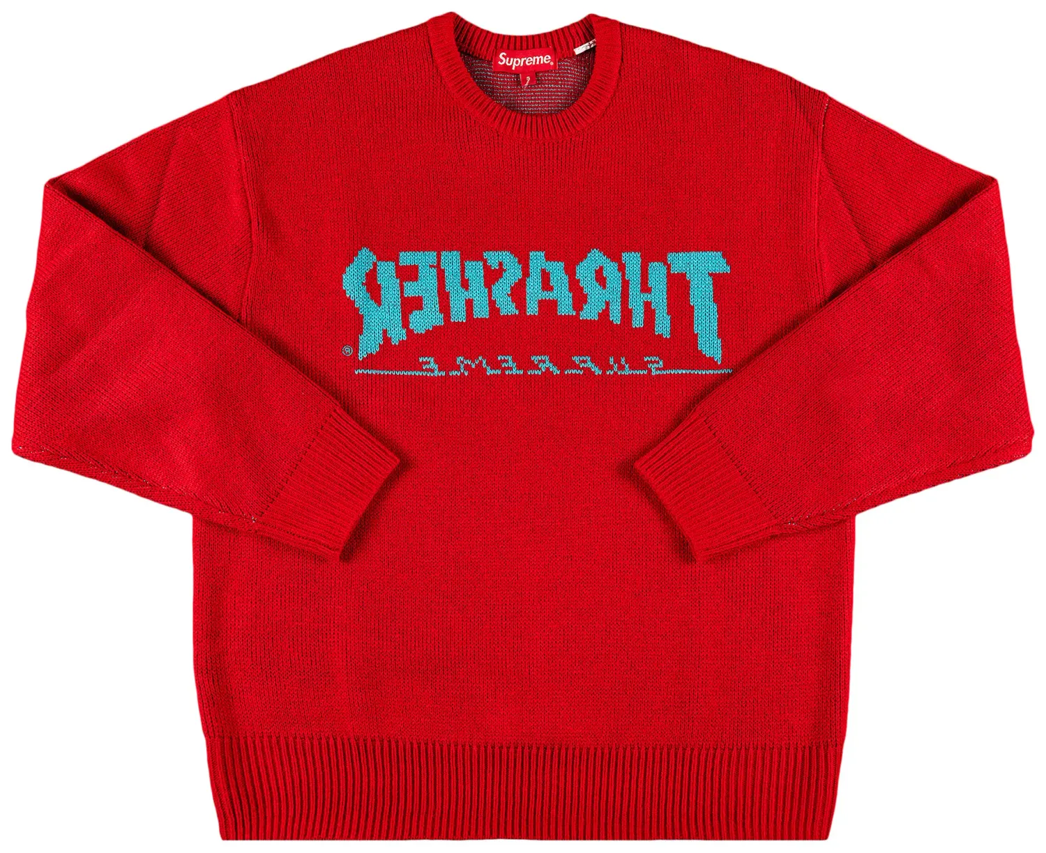 NEW SUPREME THRASHER SWEATER RED