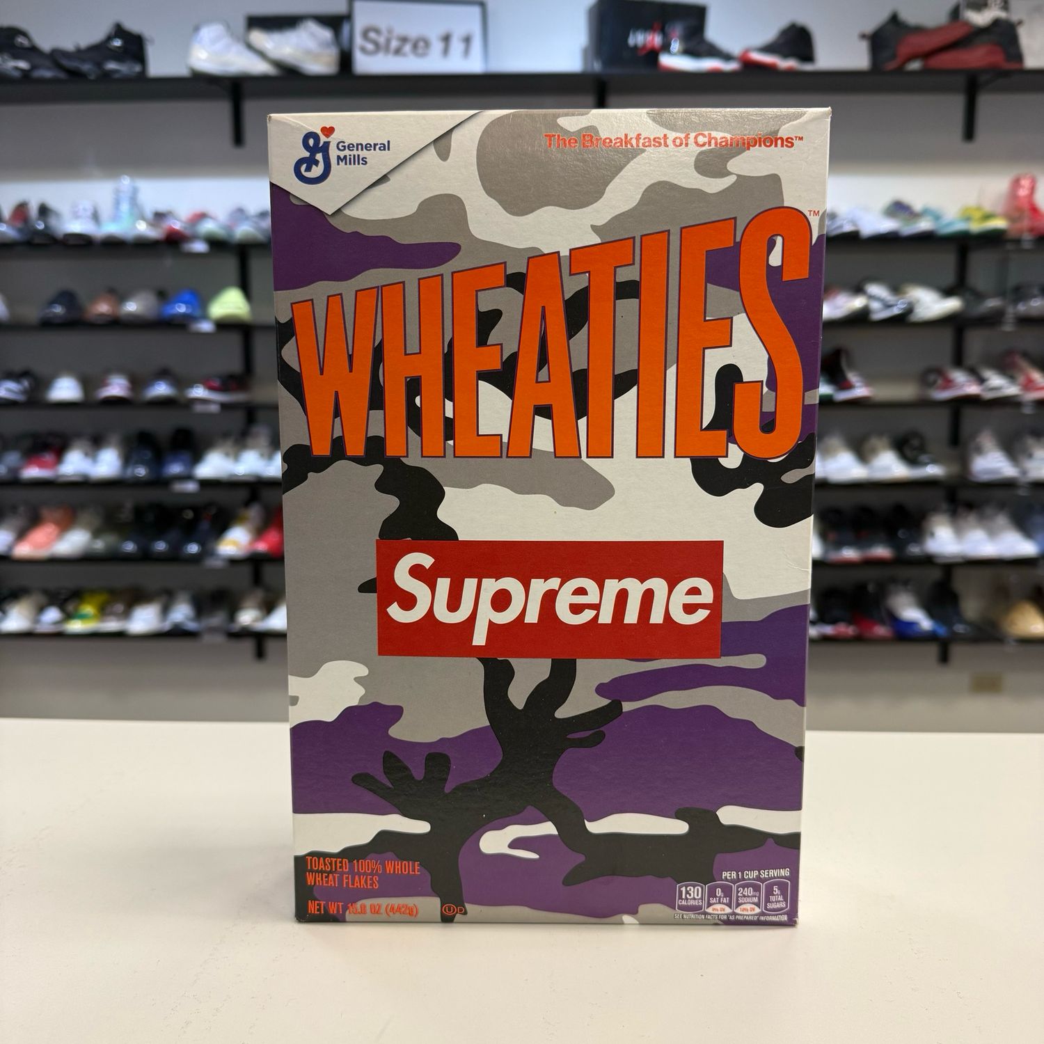 SUPREME WHEATIES CEREAL BOX PURPLE CAMO (DISPLAY ONLY)