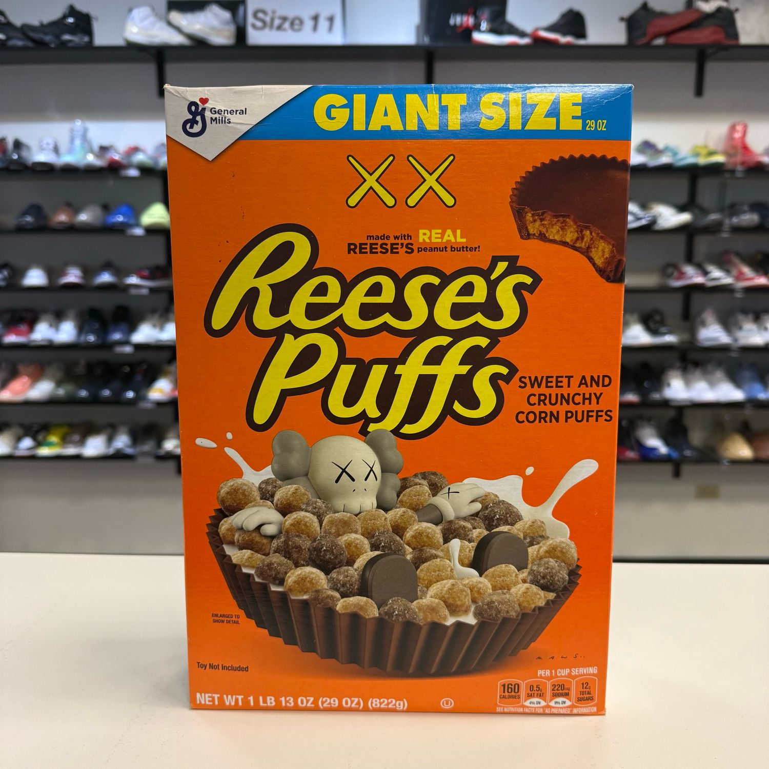 KAWS X REESE PUFFS CEREAL FAMILY SIZE (DISPLAY ONLY)