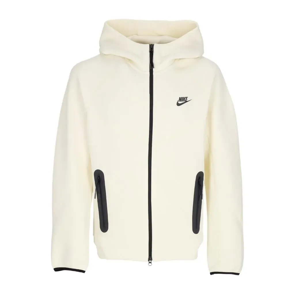 NEW NIKE TECH FLEECE FULL ZIP HOODIE COCONUT MILK SIZE M