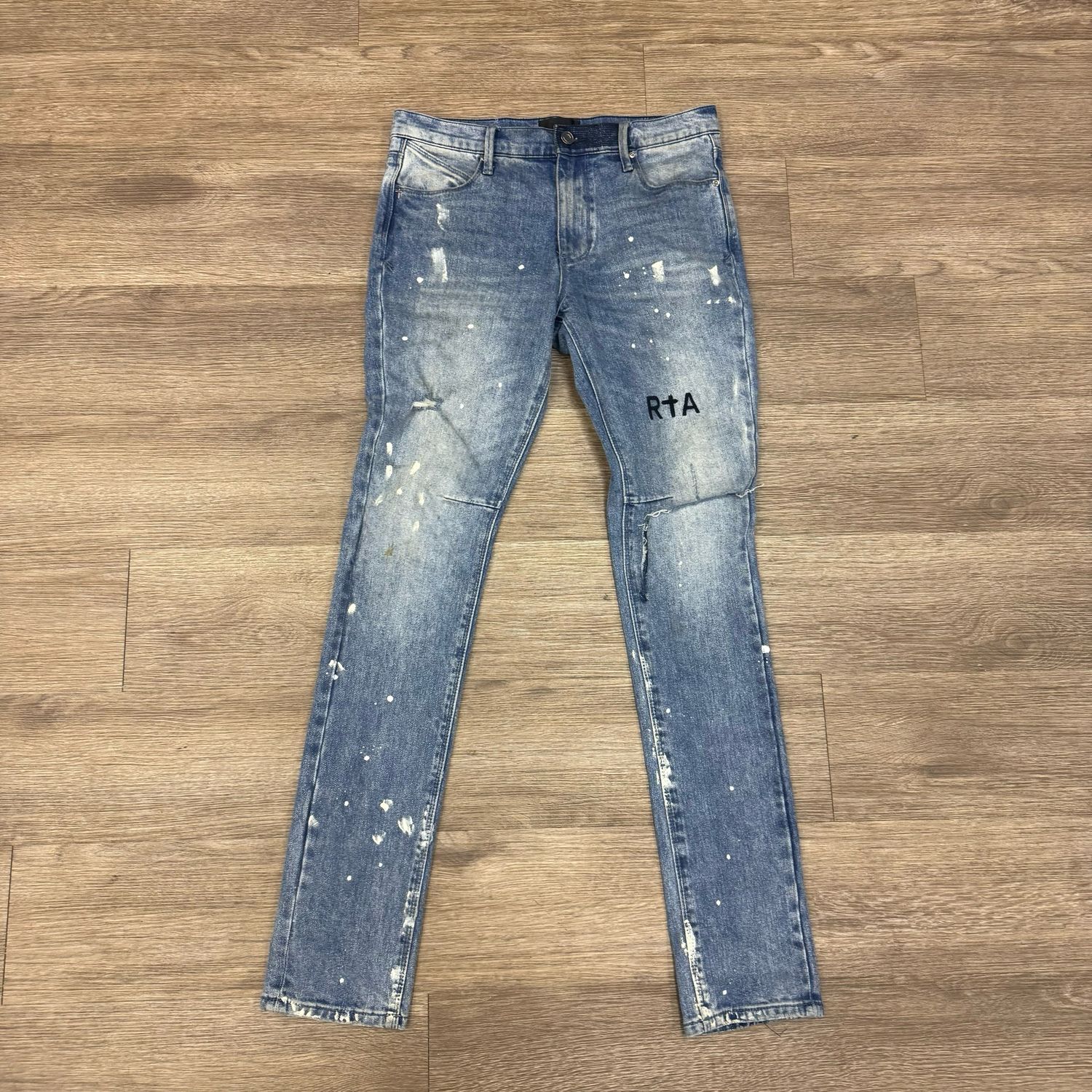 PO RTA BRYANT SKINNY JEAN BLACK  WHITE CROSS SIZE 33