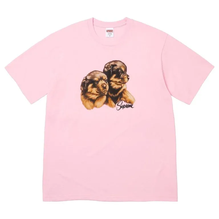 NEW SUPREME PUPPIES TEE LIGHT PINK