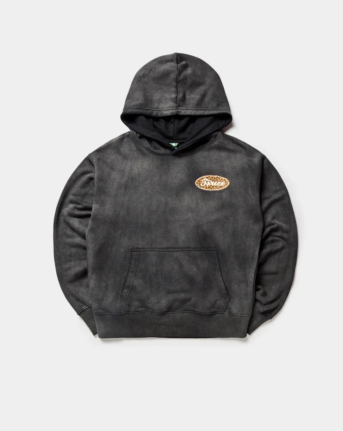 NEW TRUCE REPAIR LEOPARD HOODIE BLACK