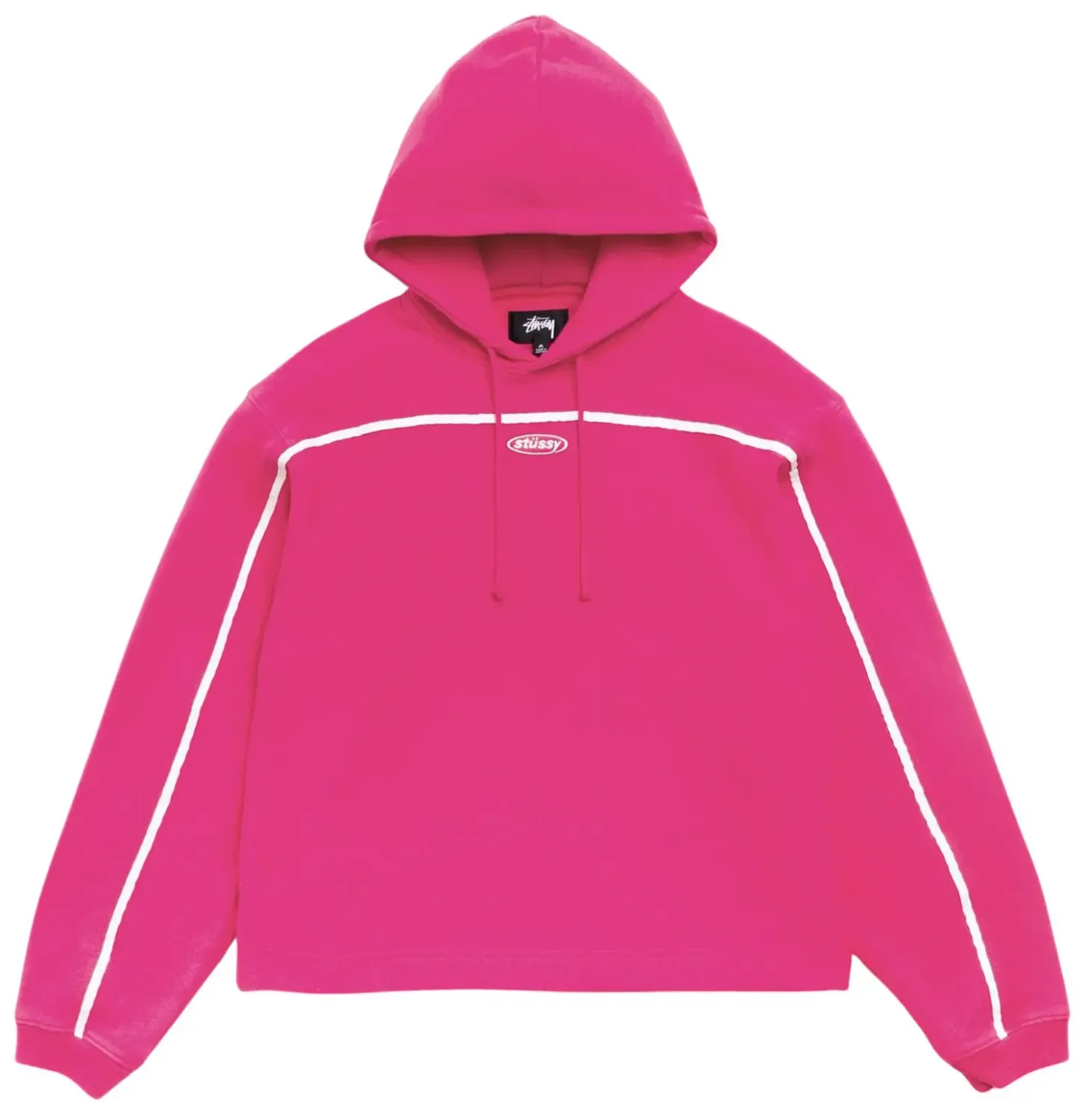 NEW STUSSY OVAL PULLOVER HOODIE PINK