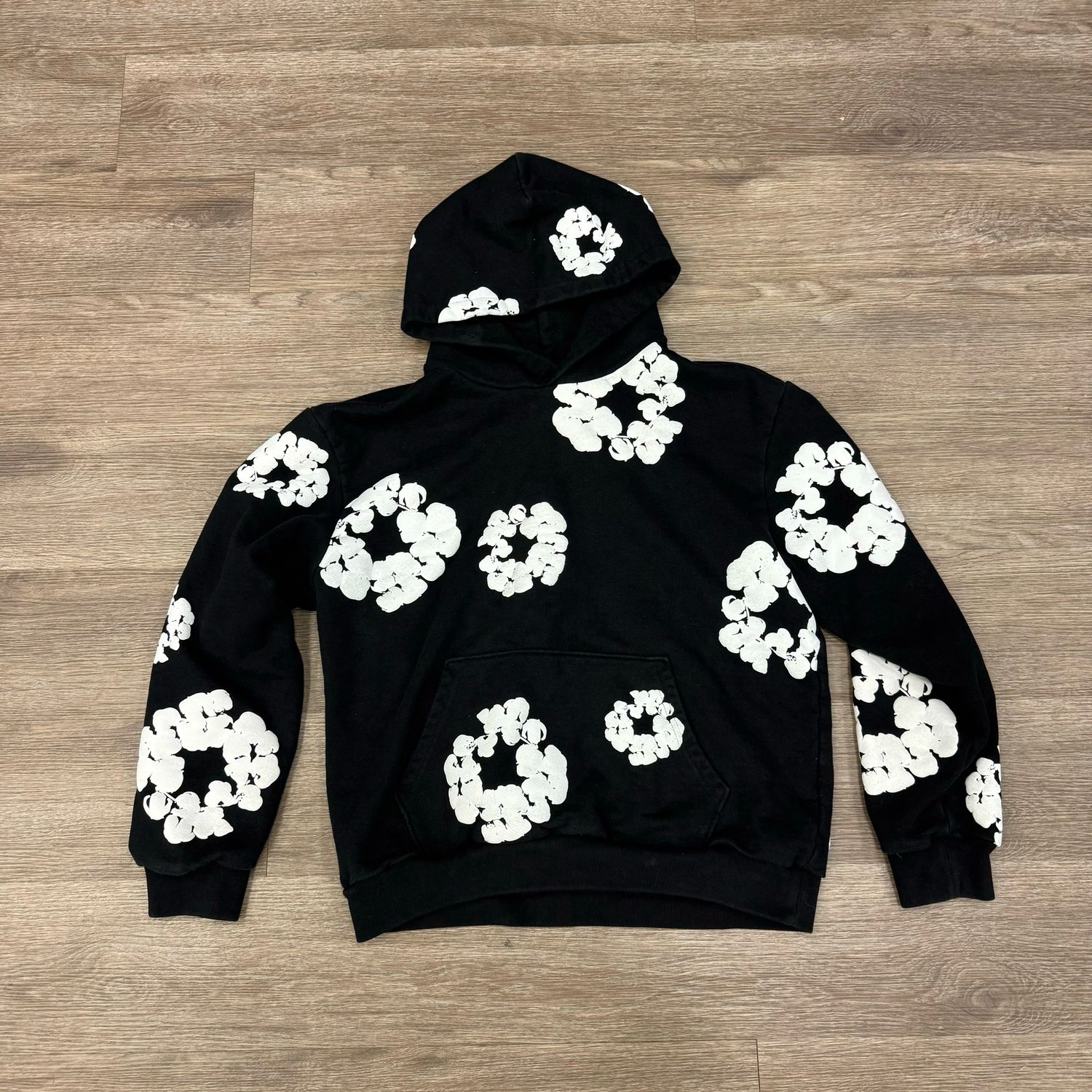 PO2 DENIM TEARS HOODIE BLACK SIZE L