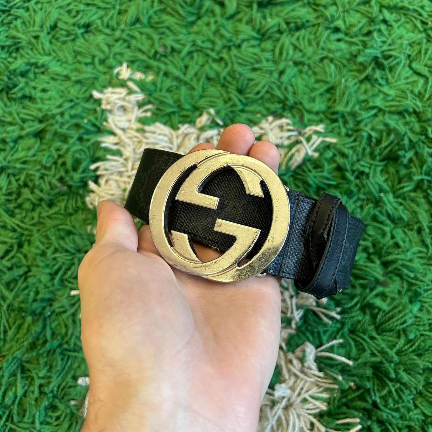 PO GUCCI BELT WITH INTERLOCKING G BUCKLE SIZE 34