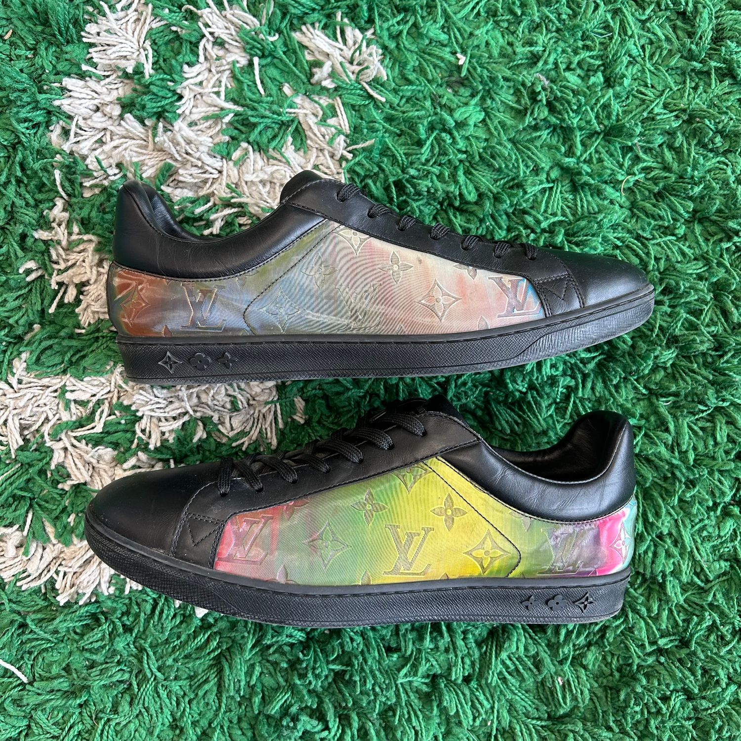 PO NB LOUIS VUITTON LUXEMBORG LEATHER TRAINERS (SX) SIZE 9
