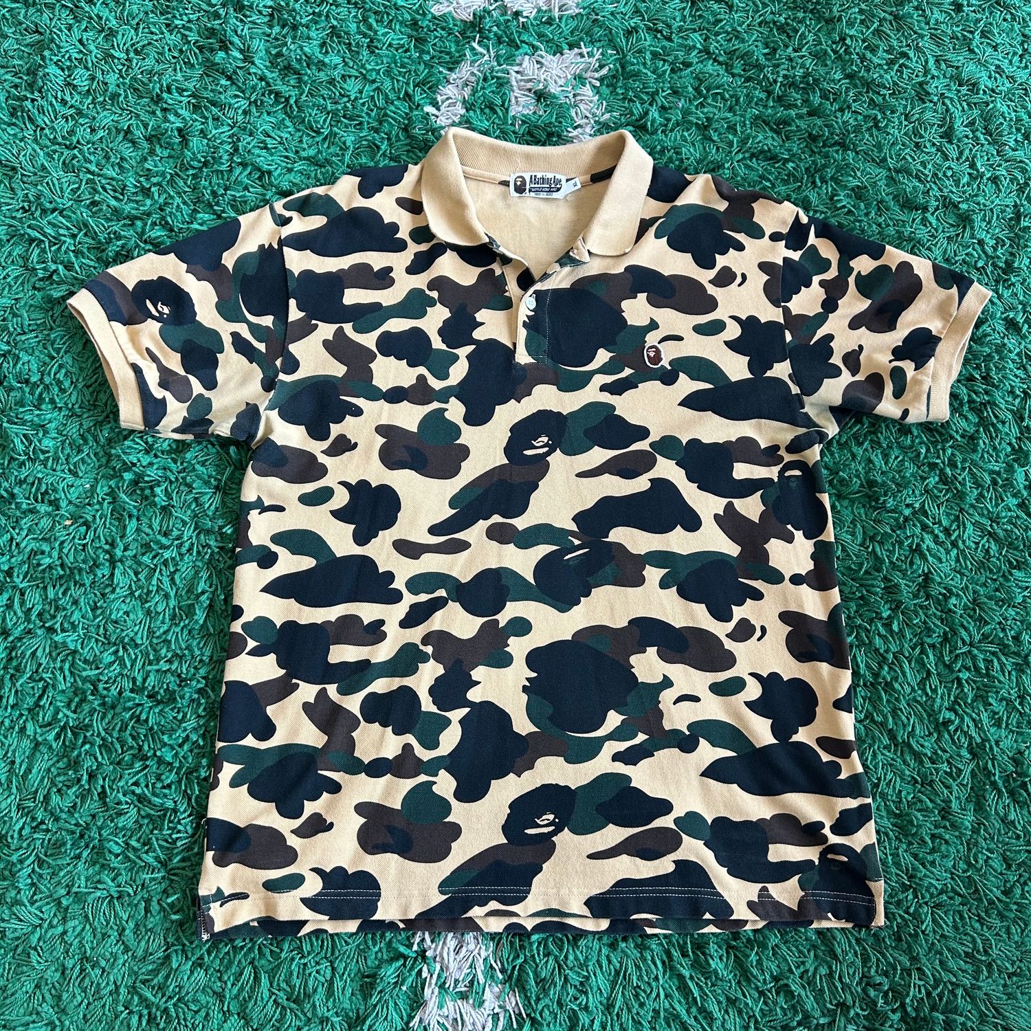 PO BAPE CAMO POLO SIZE XL