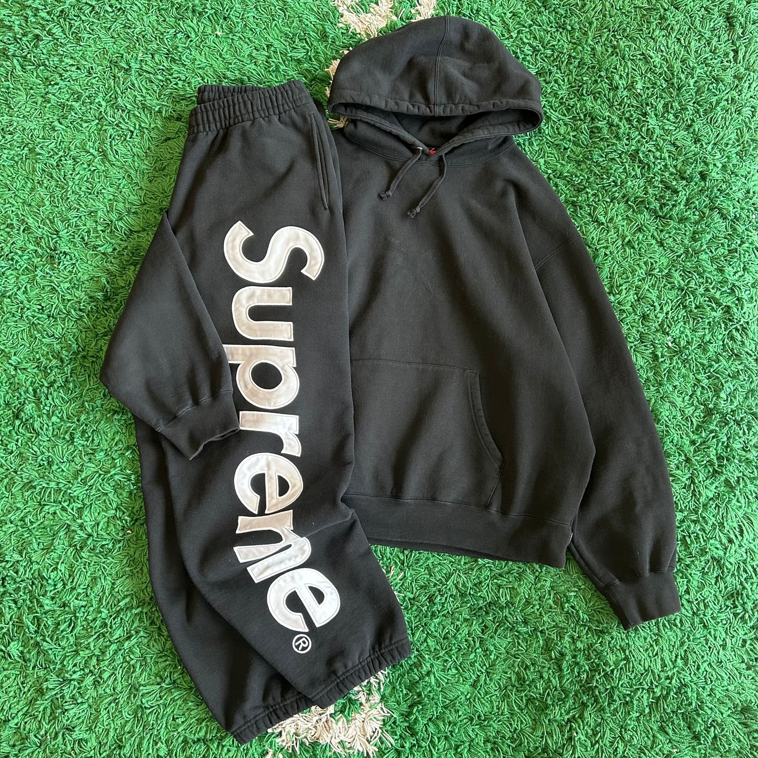 PO SUPREME APPLIQUE/OBLIQUE SET BLACK SIZE LARGE