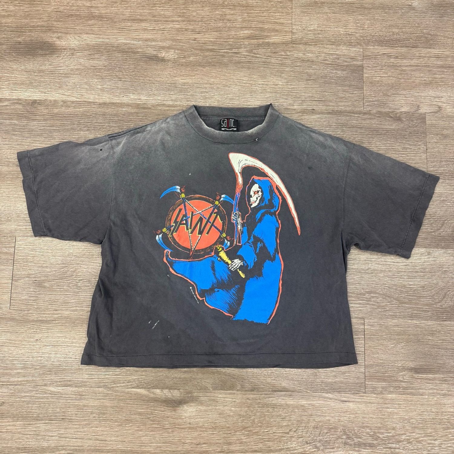 PO SAINT MXXXXXX BIRTH &amp; DEATH TEE BLACK SIZE L