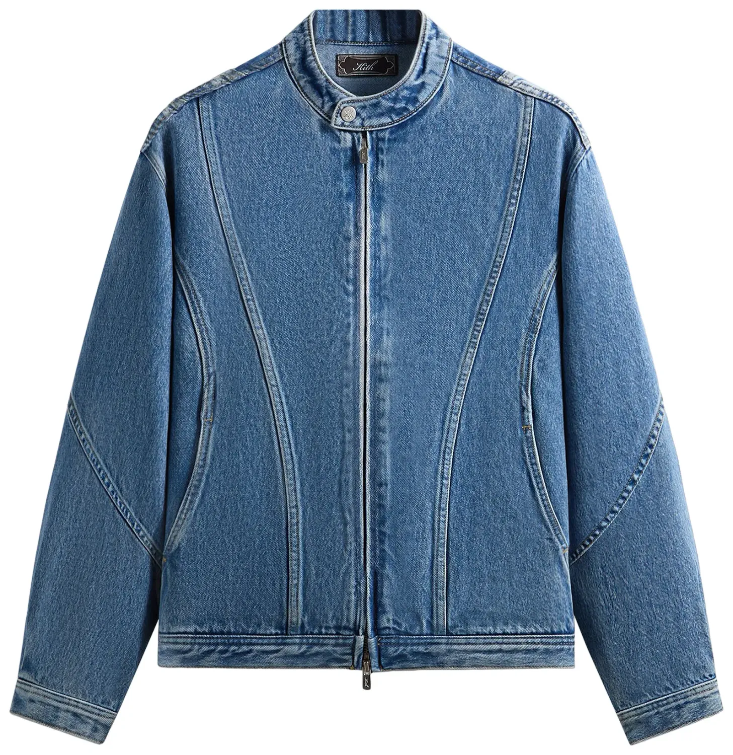 NEW KITH DENIM ADRIEN MOTO JACKET MD INDIGO