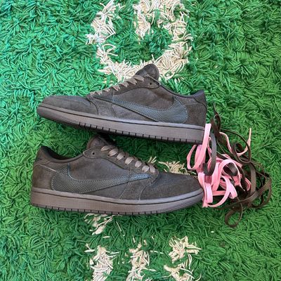 PO AIR JORDAN 1 LOW TRAVIS SCOTT VELVET BROWN (SX) SIZE 7