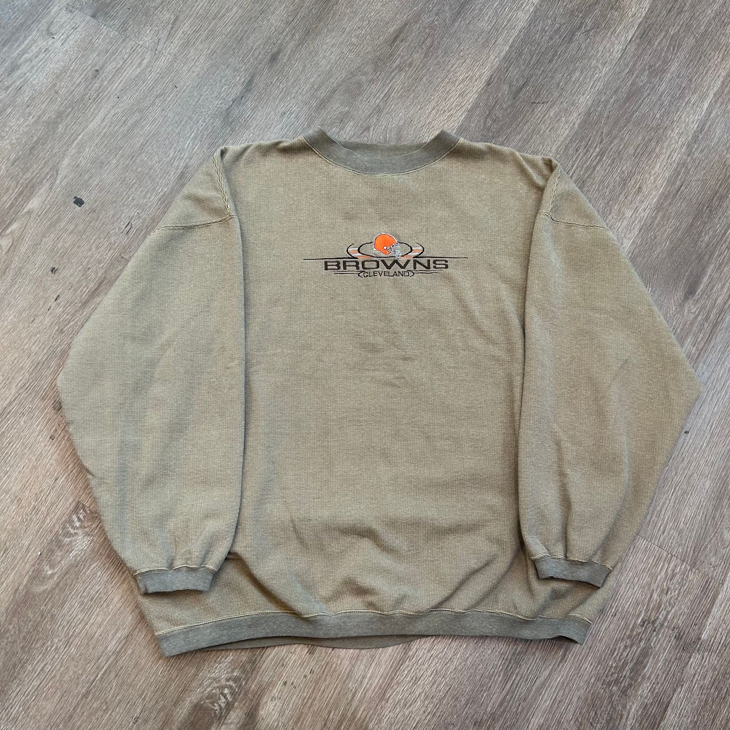 VINTAGE CLEVELAND BROWNS TAN CREWNECK (DH) SIZE 2XL