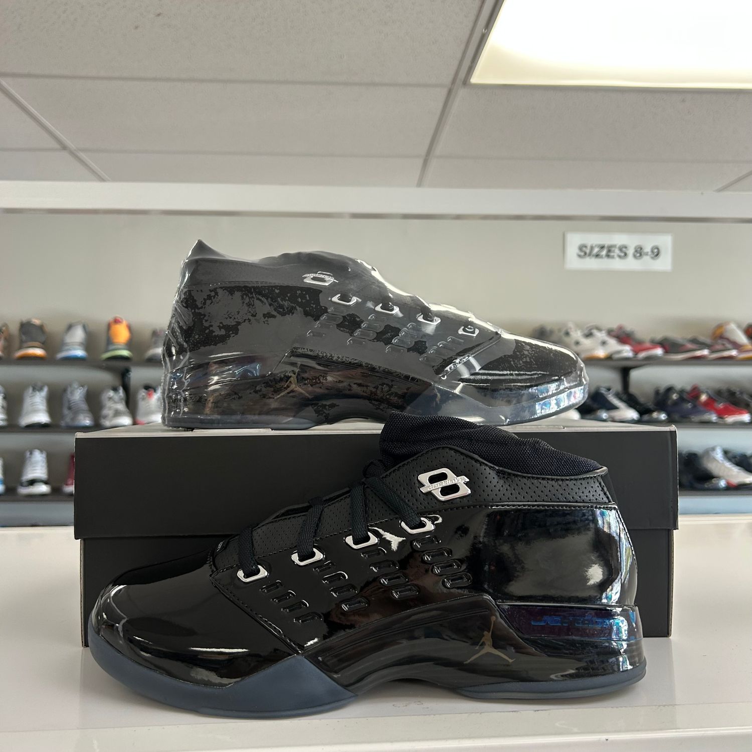 NEW AIR JORDAN 17 LOW BLACK PATENT