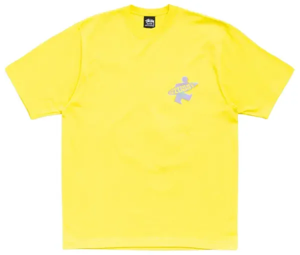 NEW STUSSY DOT SURF TEE LEMON