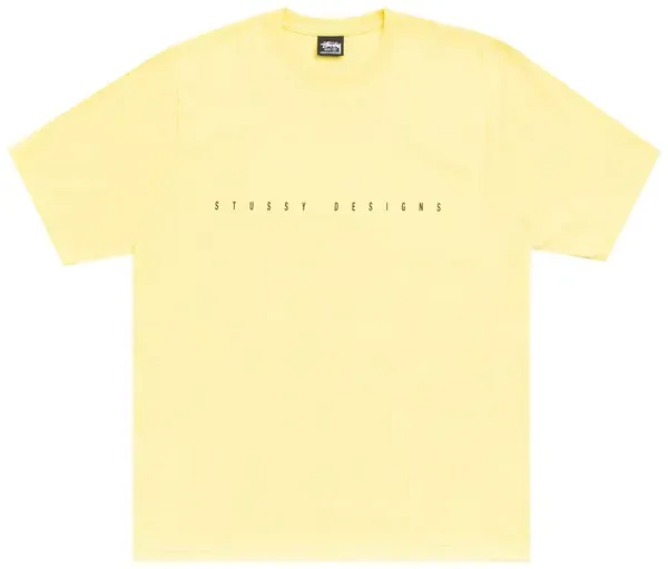 NEW STUSSY S BOX TEE LEMON