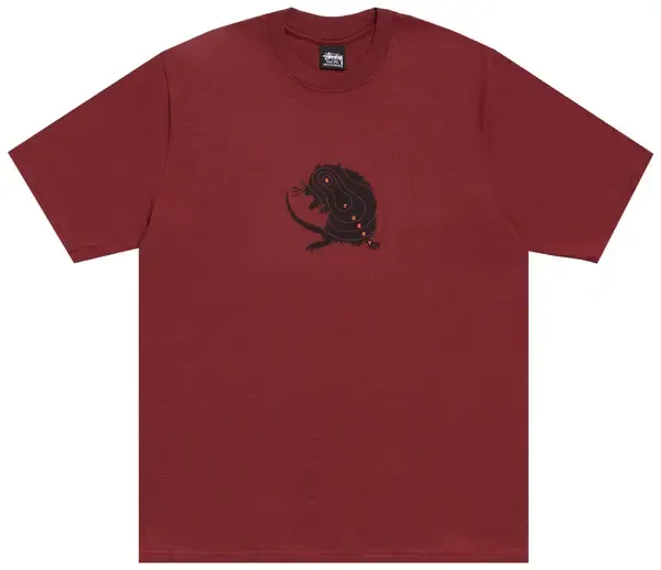 NEW STUSSY LONG RANGE TEE WINE