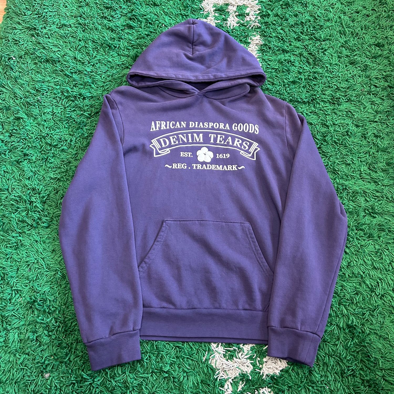 PO DENIM TEARS SWEAT SUIT PURPLE (SX) SIZE MEDIUM