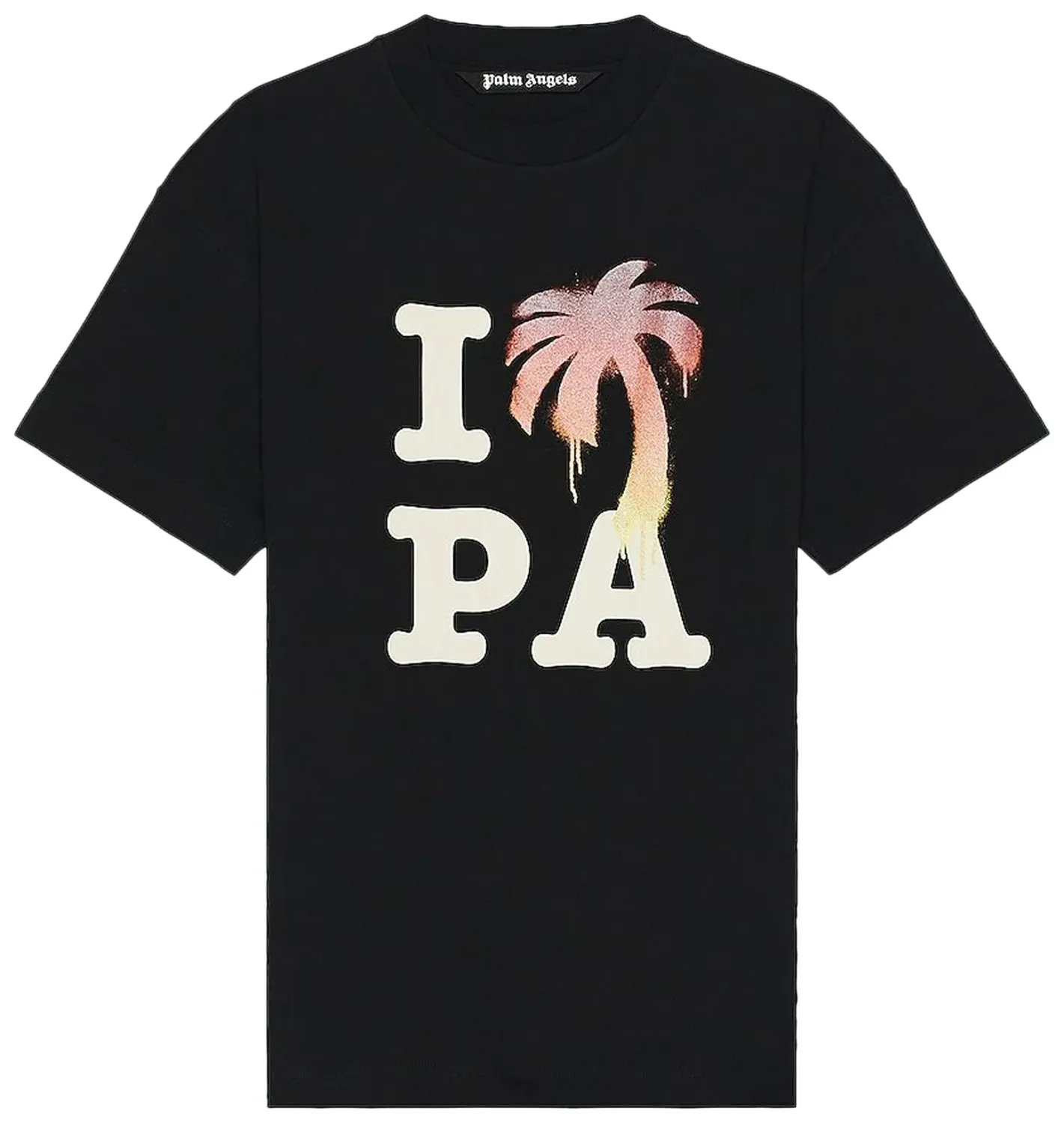 NEW PALM ANGELS I LOVE PA SHIRT BLACK SIZE SMALL