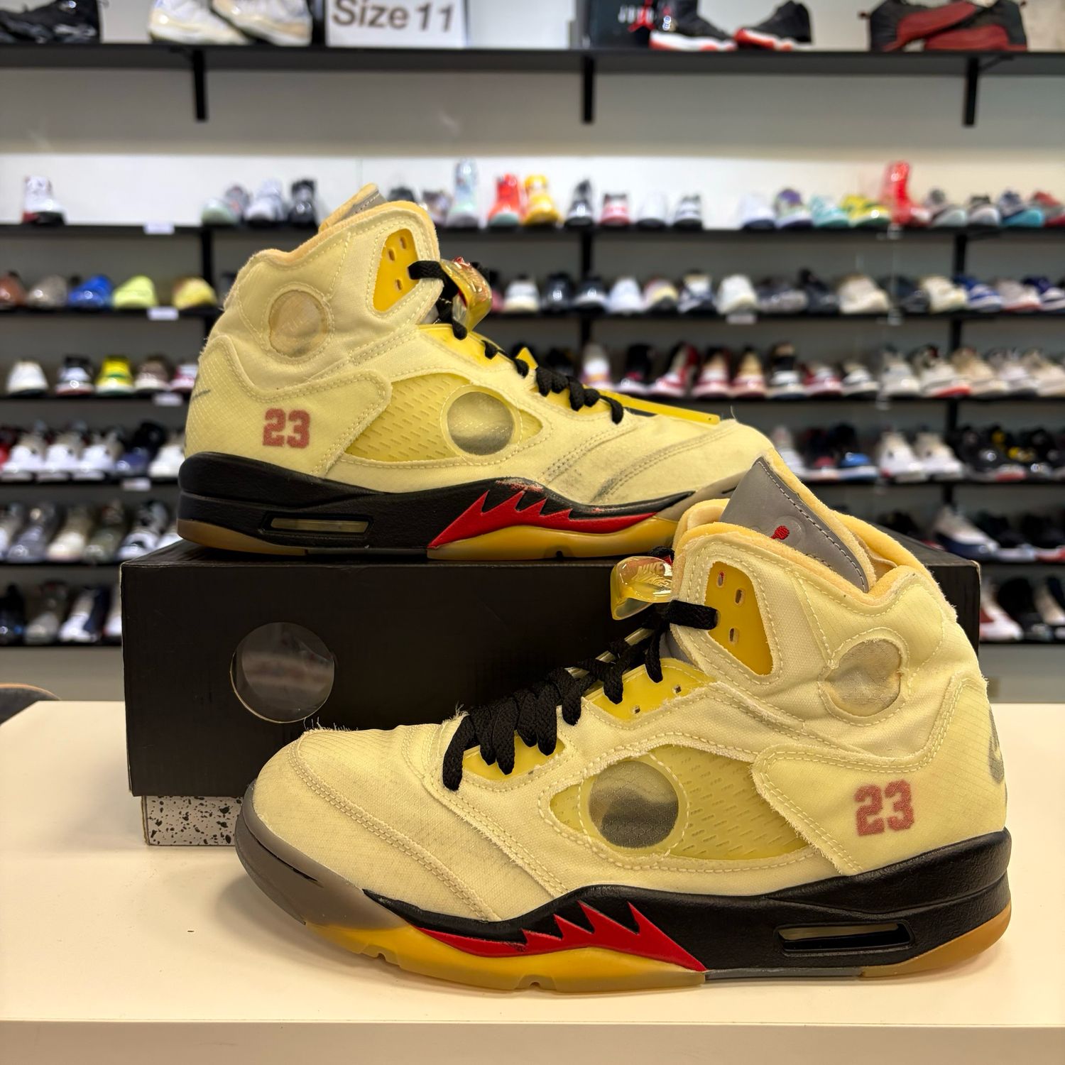 PO AIR JORDAN 5 RETRO OFF-WHITE SAIL (FLAWED)  SIZE 10.5