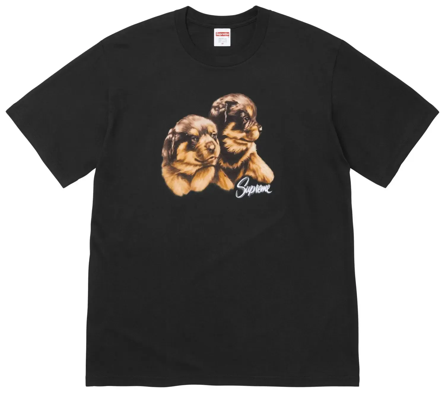 NEW SUPREME PUPPIES TEE BLACK