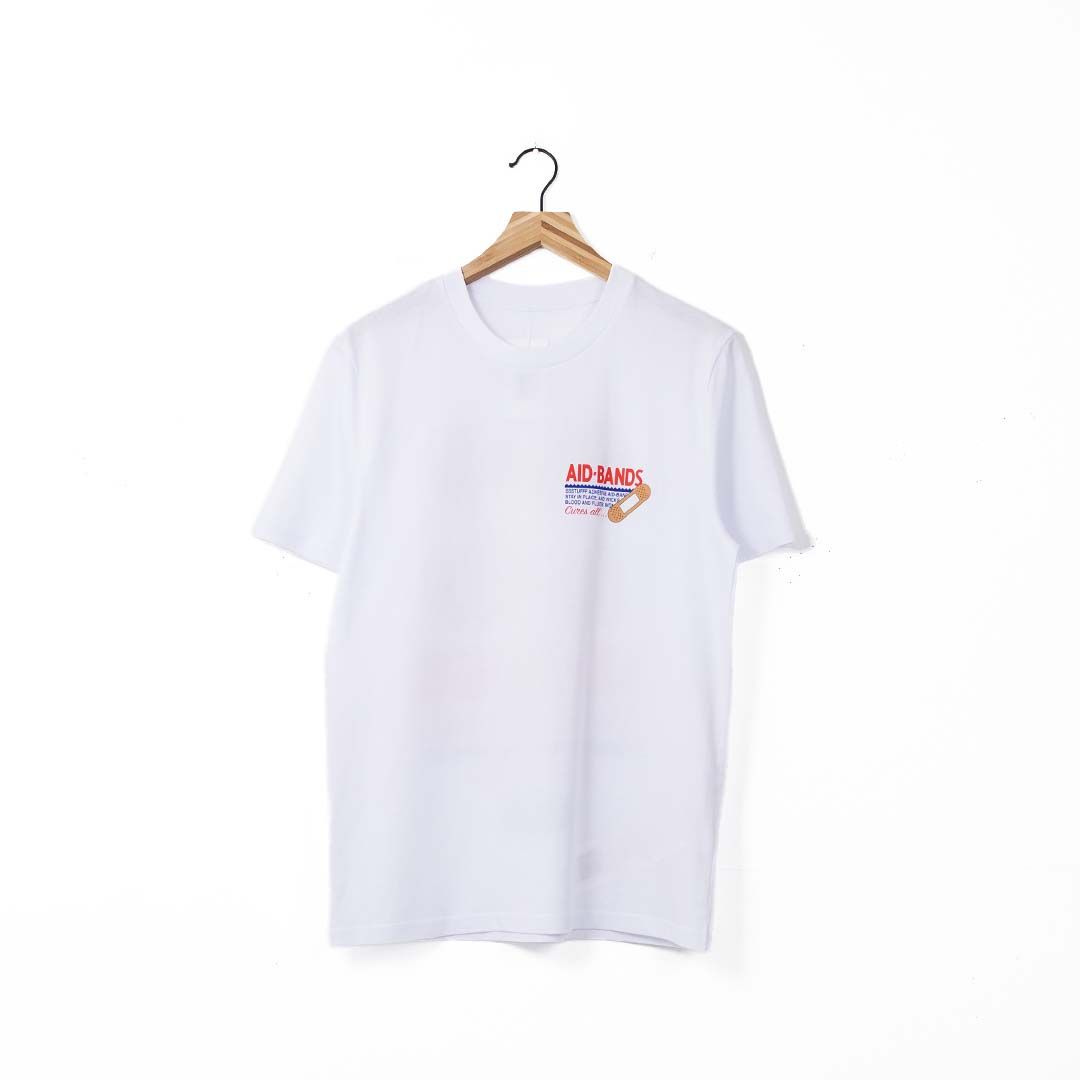NEW SSSTUFFF BAND AID TEE WHITE