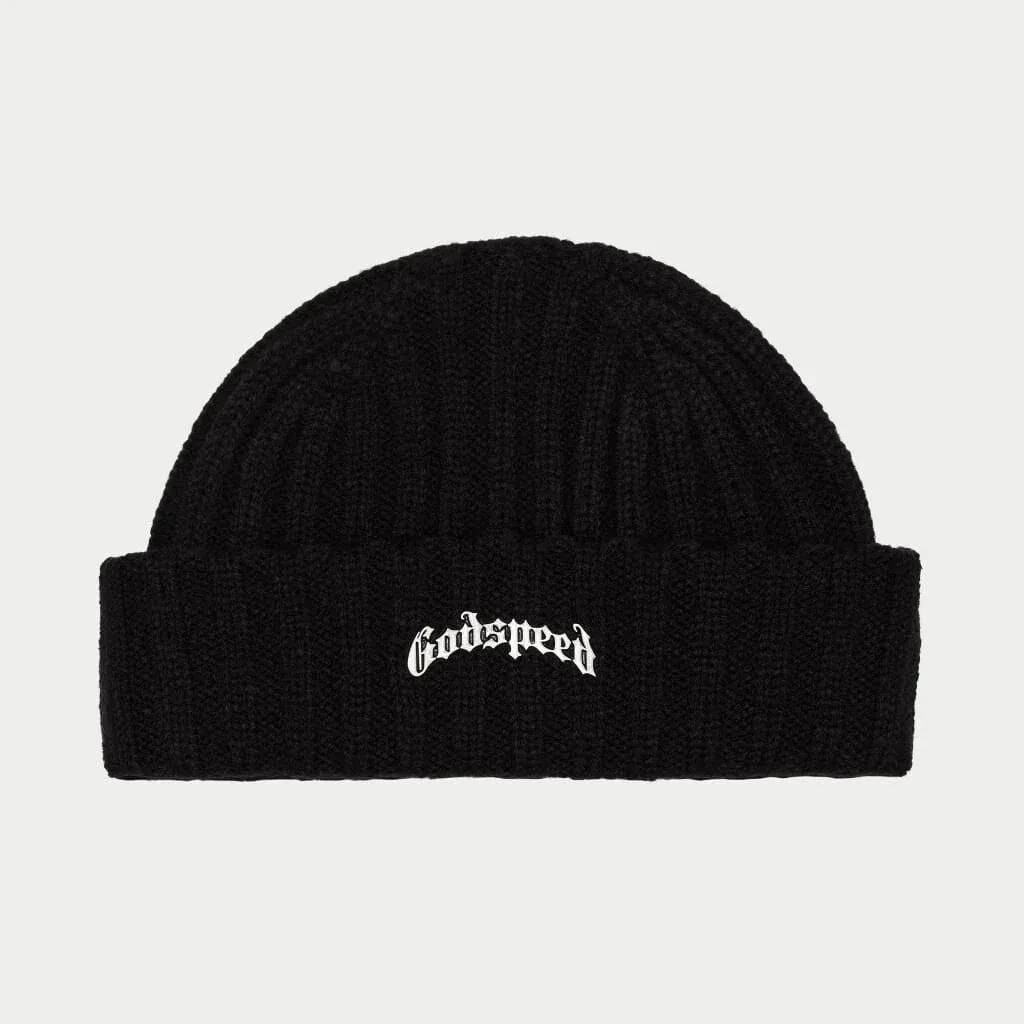 NEW GODSPEED OG LOGO EMBLEM BEANIE BLACK