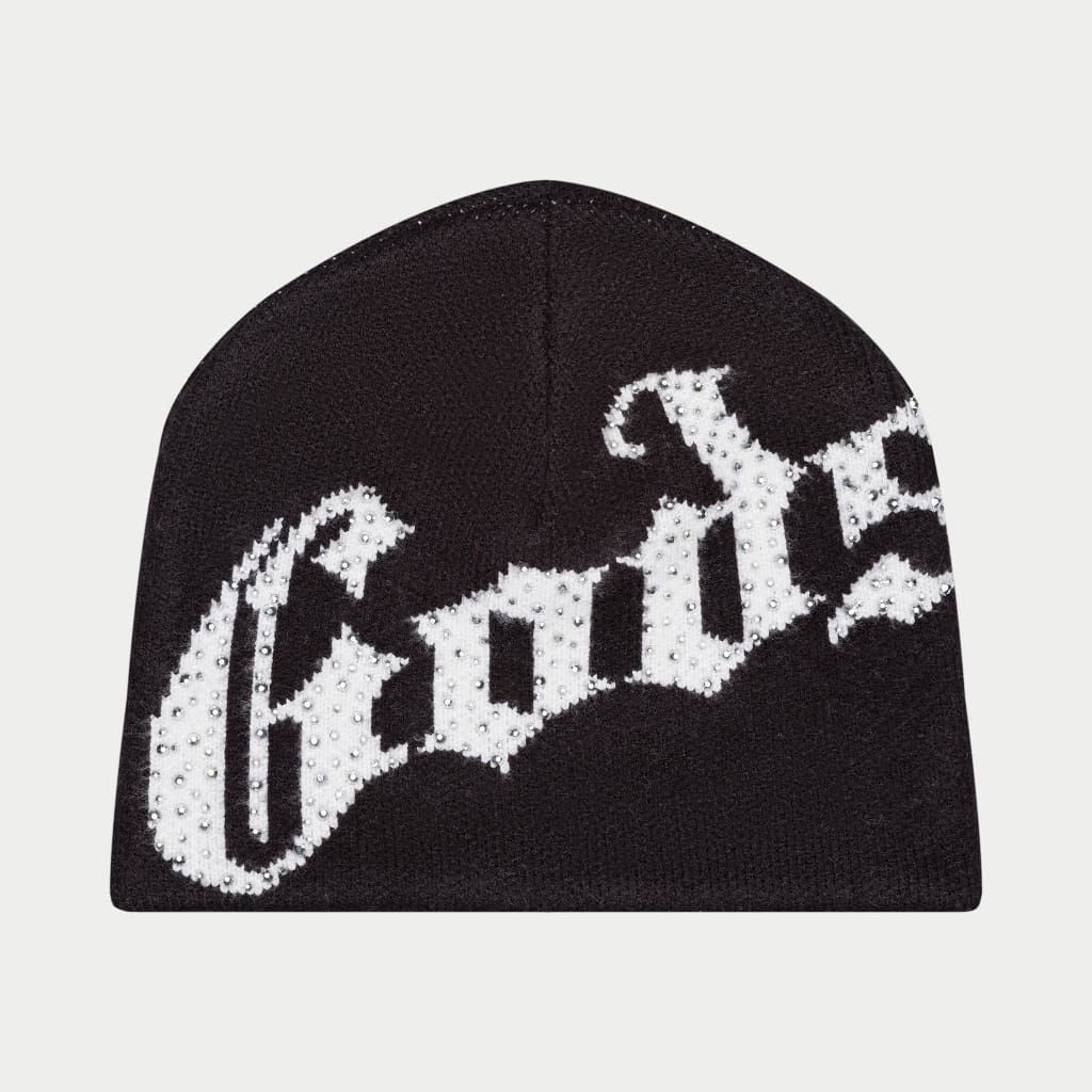 NEW GODSPEED OG LOGO STUDDED BEANIE BLACK/WHITE