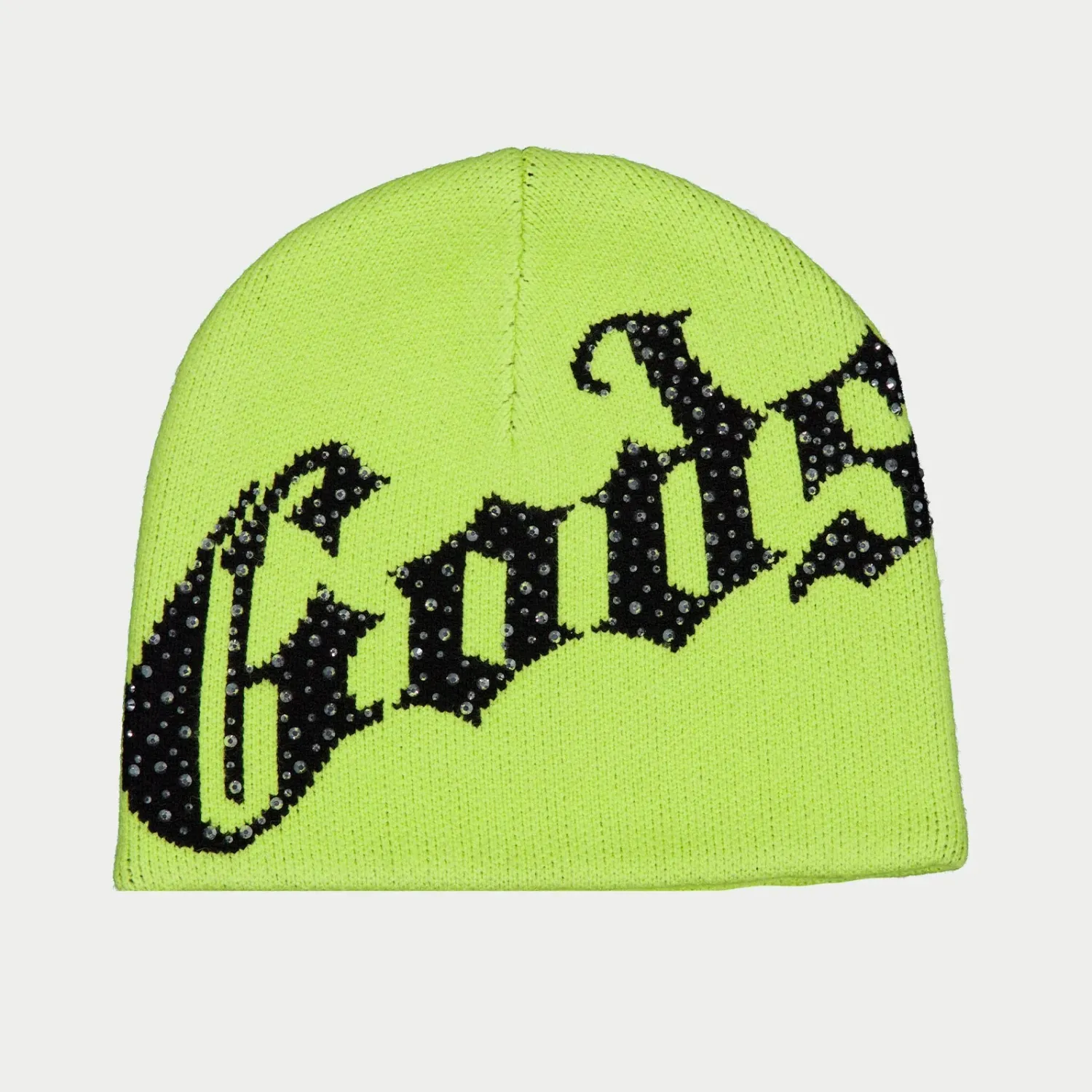 NEW GODSPEED OG LOGO STUDDED BEANIE GREEN/BLACK